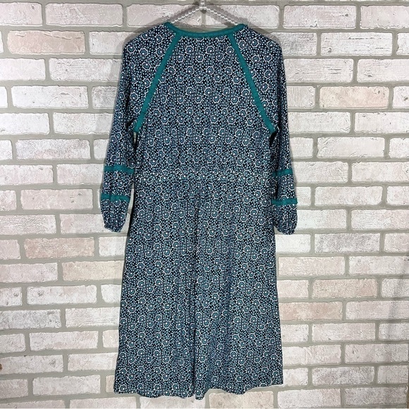 Boden Heidi Jersey Indian Ocean Fringe Dress Size 6 - Picture 9 of 12